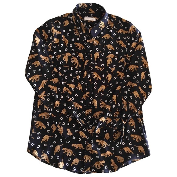 Anine Bing Tops - NWT Anine Bing RARE Animal Silk Blouse Medium 🐅